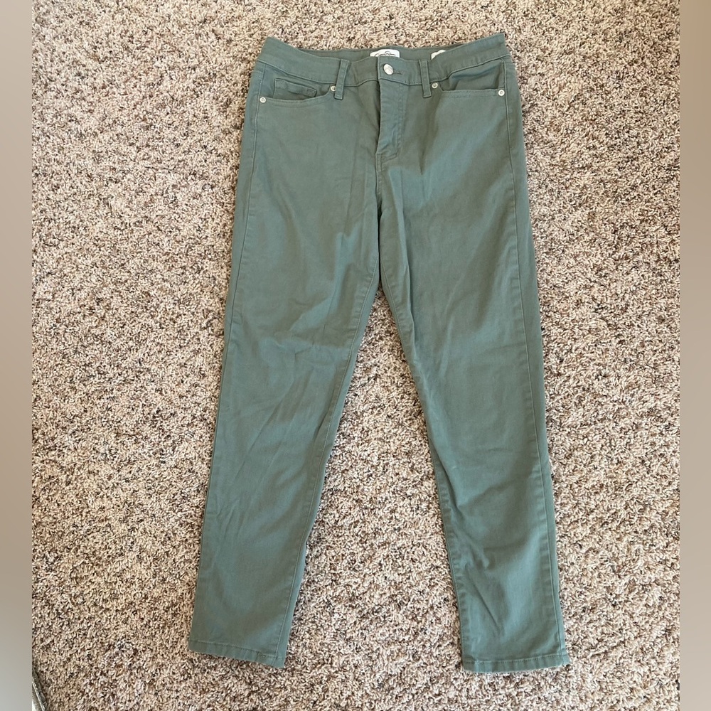Jessica Simpson Womens Jeans Size 6 Green High Rise Skinny Ankle Denim Casual